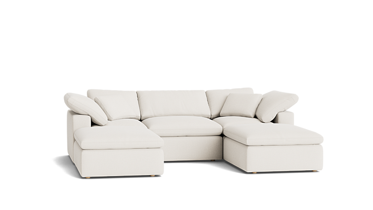 uni's room select【studioSAMI】RUFF BAG SILK_IVORY Movie Night™ 5-Piece Modular U-Shaped Sectional, Standard